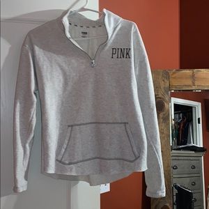 Pink brand grey sweatshirt